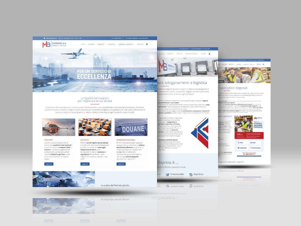 realizzazione sito internet MB EXPRESS SA - (Chiasso - Ticino - Svizzera)