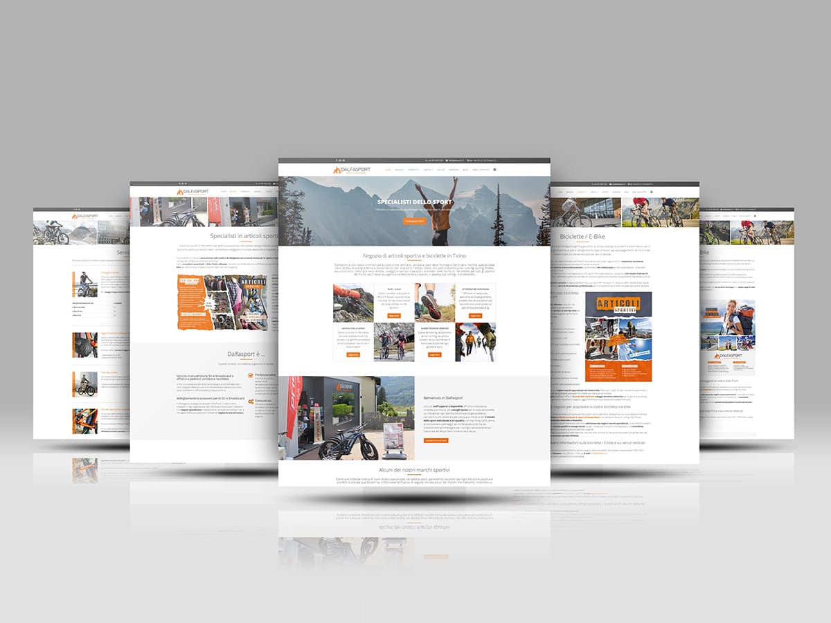 realizzazione sito internet DALFASPORT - (Lugano Cadro - Ticino - Svizzera)