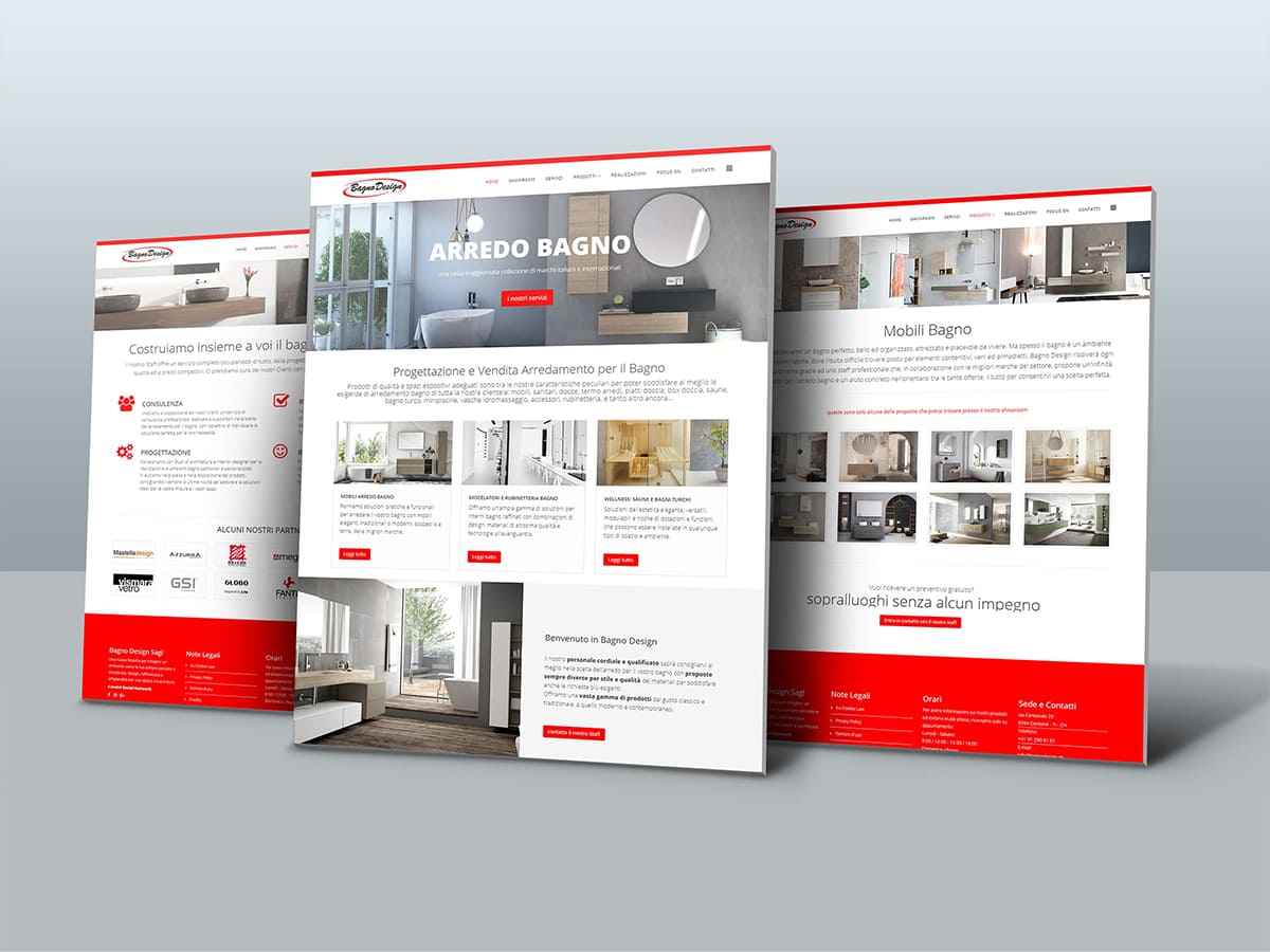 realizzazione sito internet BAGNO DESIGN SAGL - Contone Locarno - Ticino - Svizzera