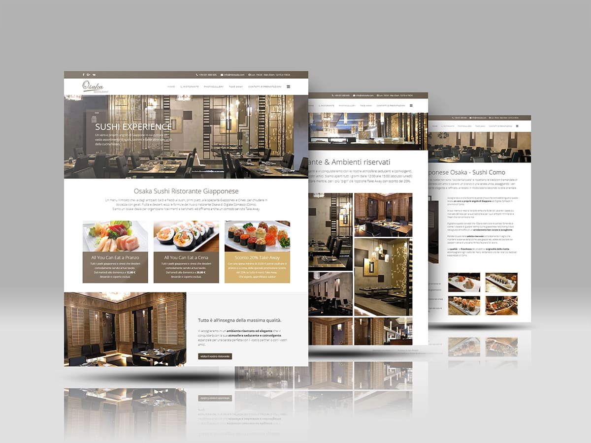 realizzazione sito internet RISTORANTE OSAKA - Olgiate Comasco - Como - Italia