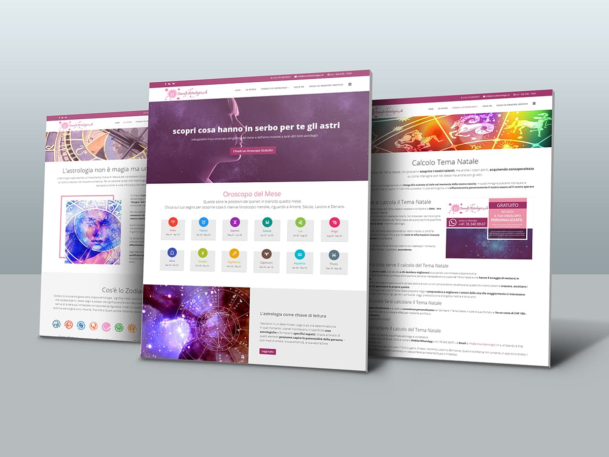 realizzazione sito internet CONSULTIASTROLOGICI.ch - Chiasso - Ticino - Svizzera