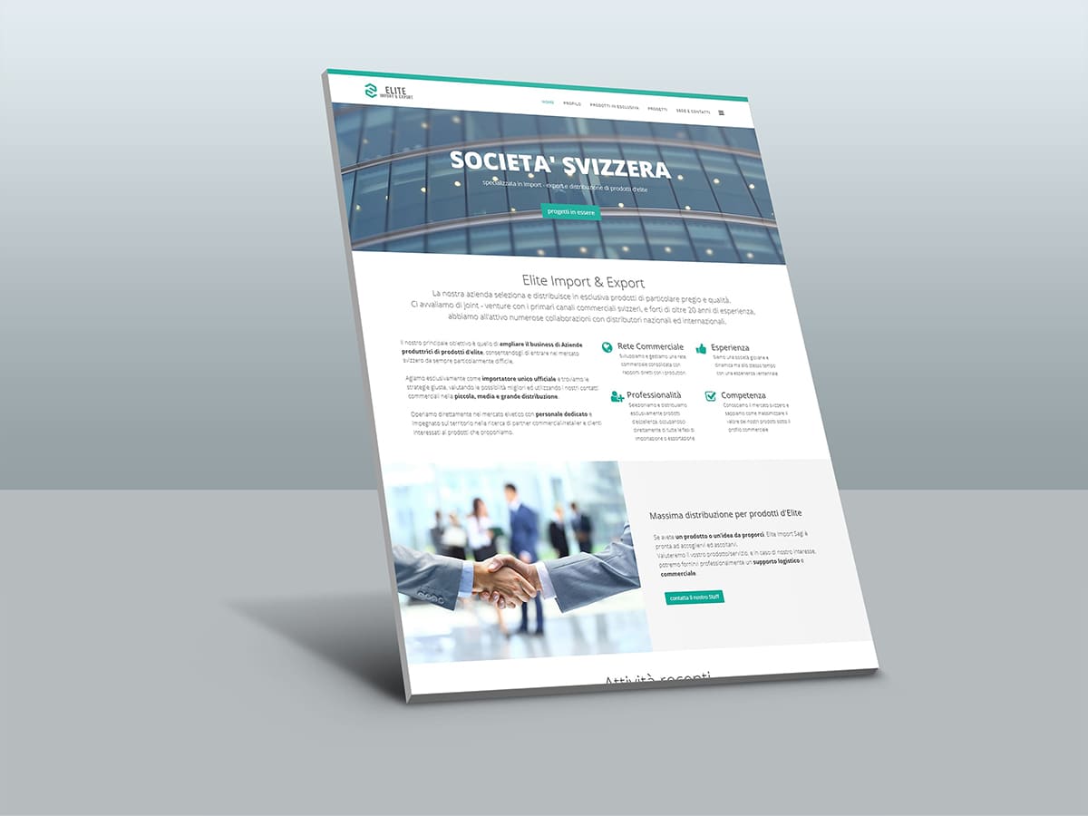 realizzazione sito internet ELITE IMPORT SAGL - Riazzino Locarno - Ticino - Svizzera
