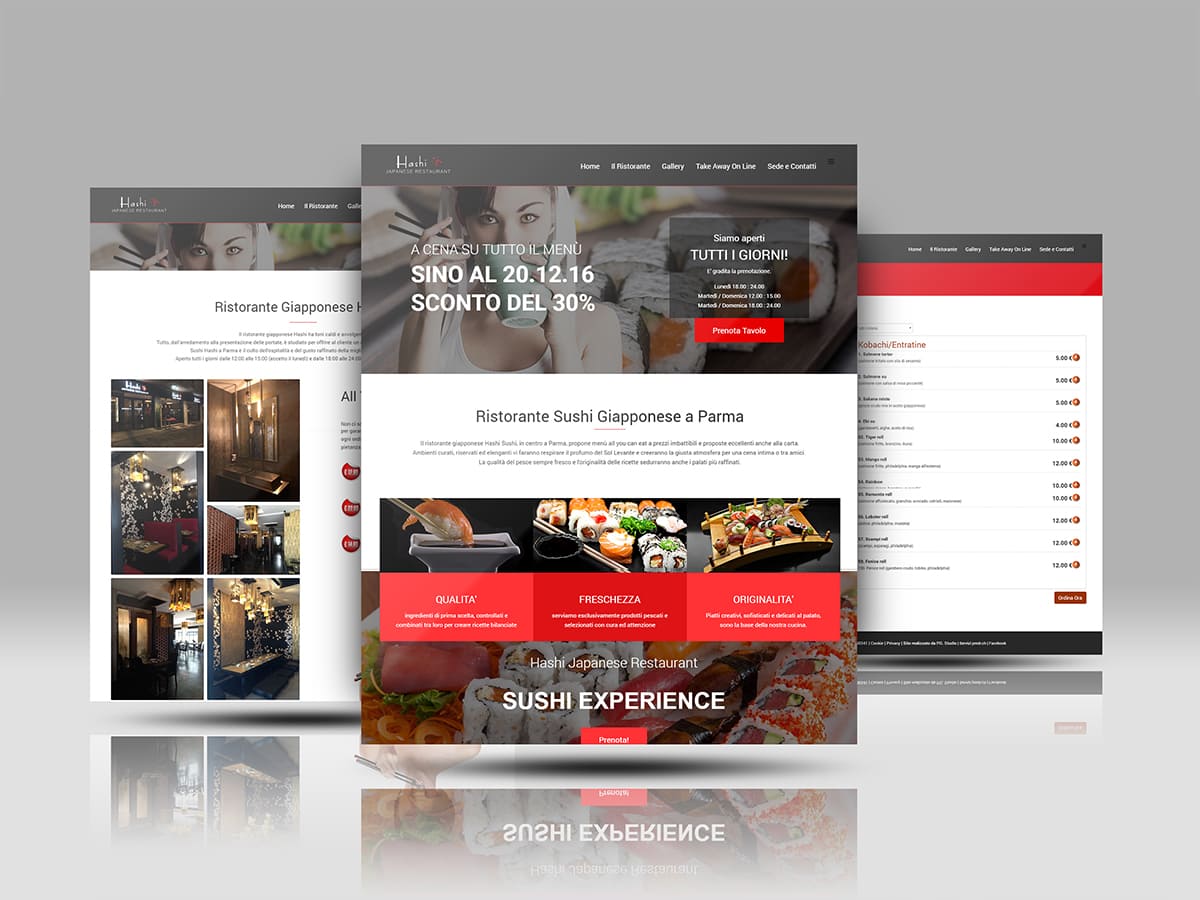 realizzazione sito internet RISTORANTE HASHI SAS - Parma - Italia