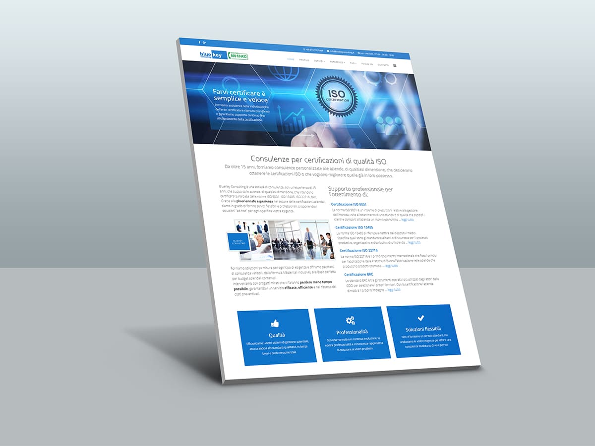 realizzazione sito internet BLUE KEY CONSULTING SNC - Monza - Italia