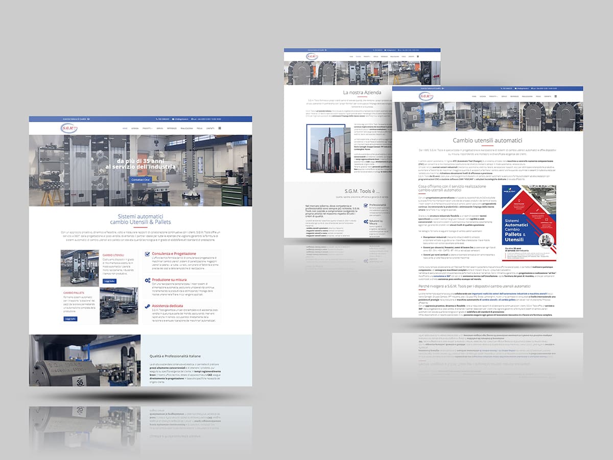 realizzazione sito internet S.G.M. TOOLS SRL - (Brescia - Italia)