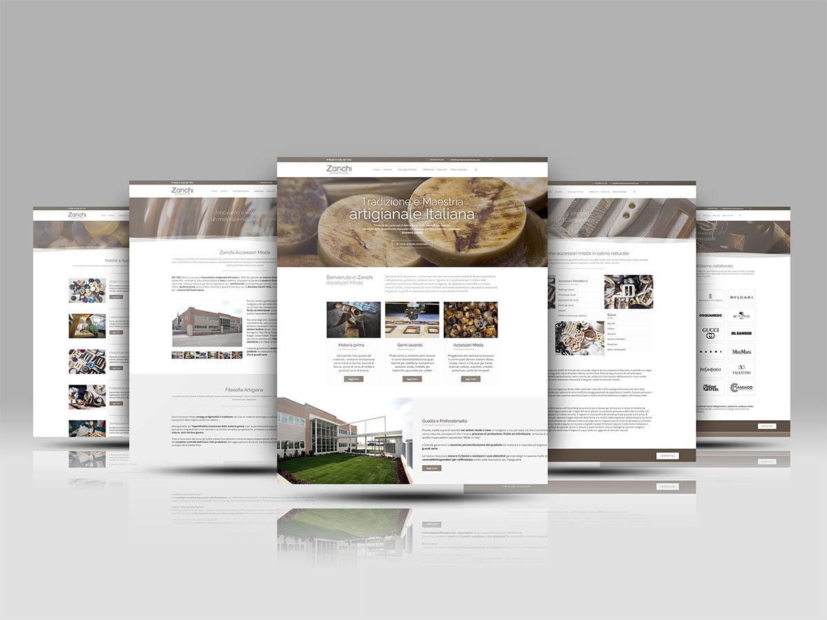 realizzazione sito internet Zanchi Accessori Moda - Mantova - Italia