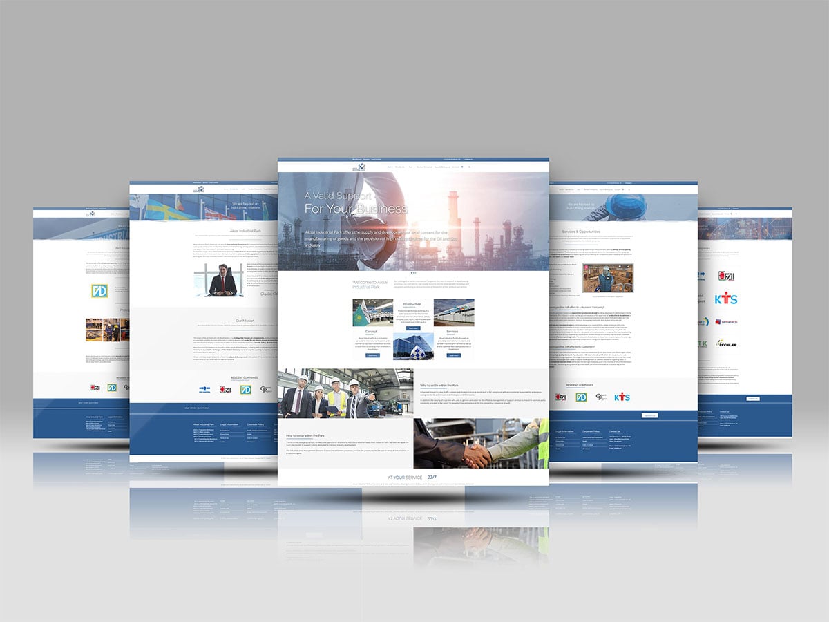 realizzazione sito internet Aksai Industrial Park - Kazakhstan