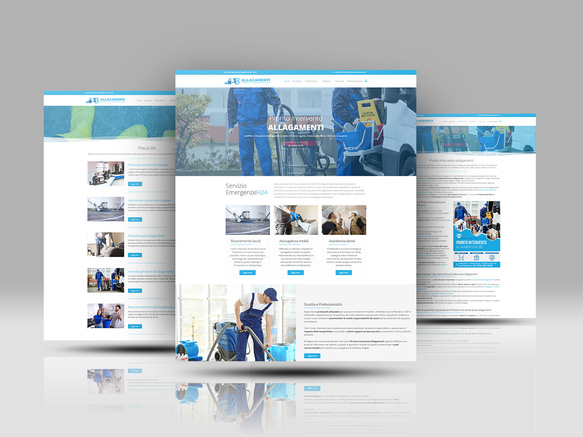Realizzazione sito internet AB Allagamenti Sagl