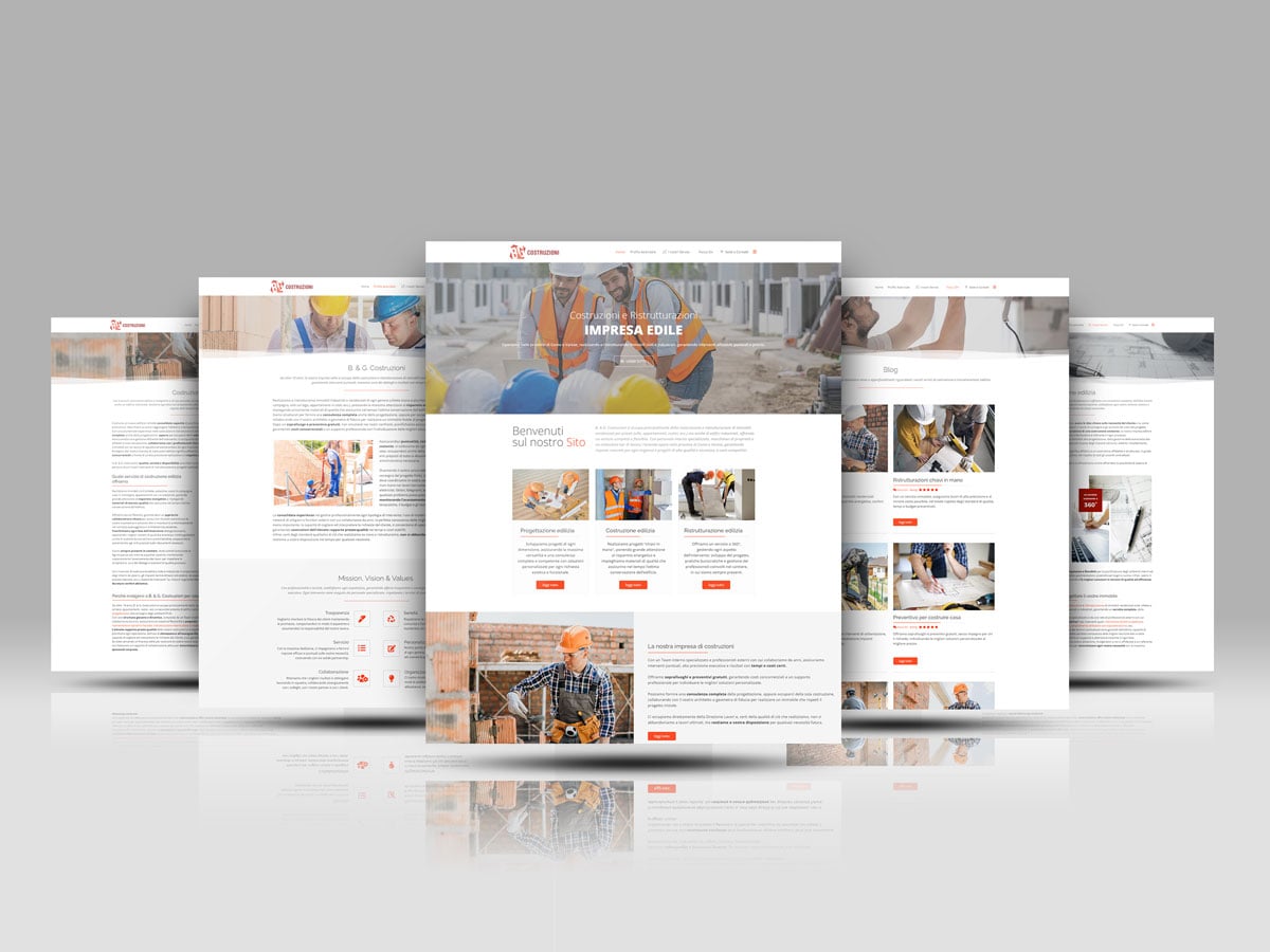 realizzazione sito internet B&G Costruzioni